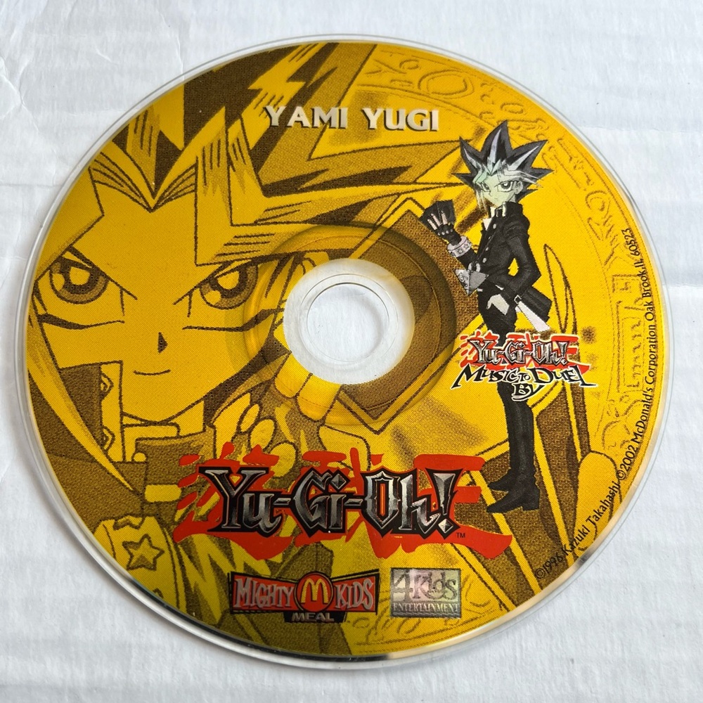 Yu-Gi-Oh! CD Music to Duel McDonald's Mighty Kids Meal disc vintage yami yogi